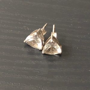 Triangle cz earrings